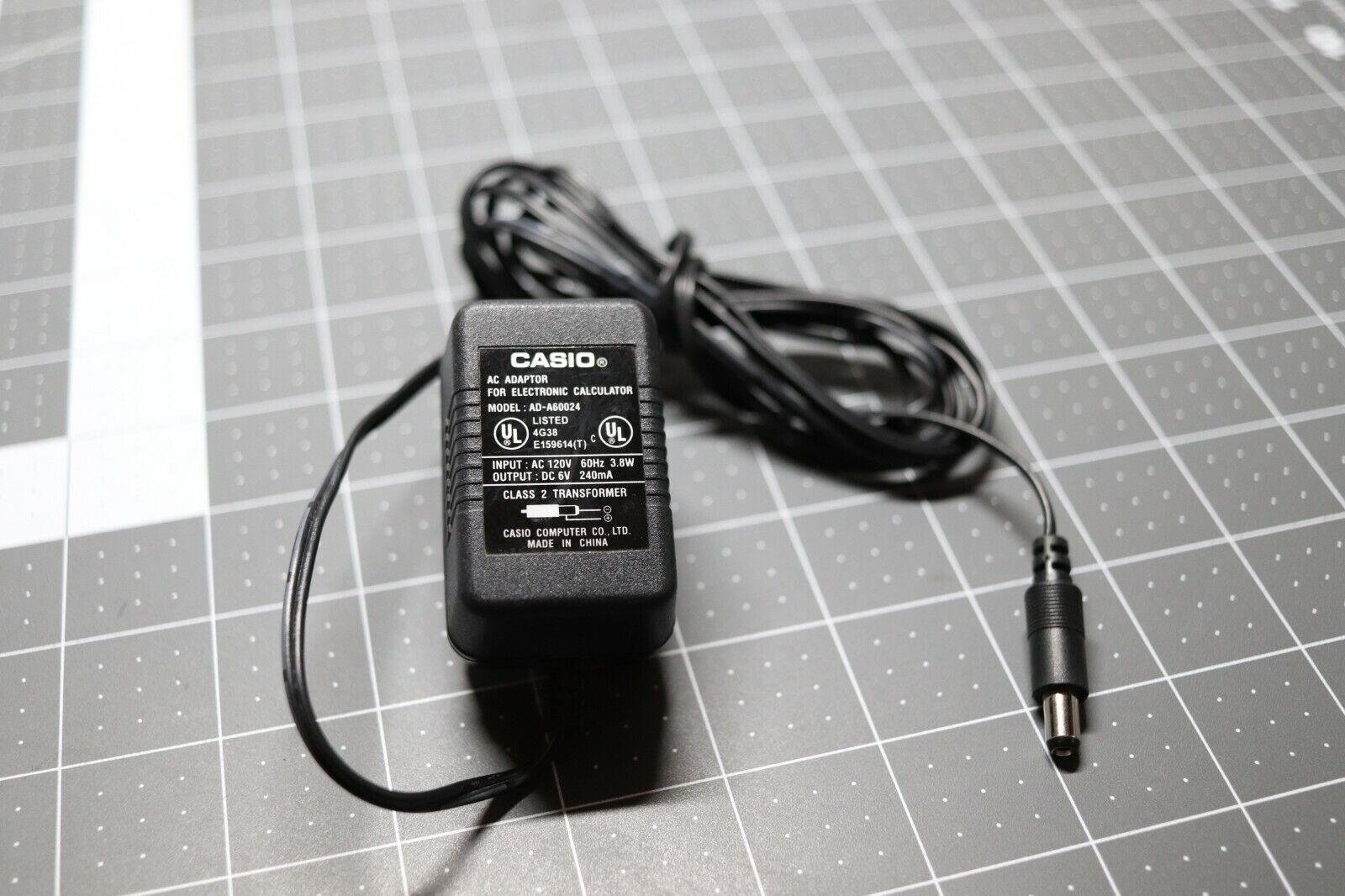 *Brand NEW*Vintage Casio DC6V 240mA AC Adapter Power AD-A60024 Electronic Calculator Replacement Cord Power Su